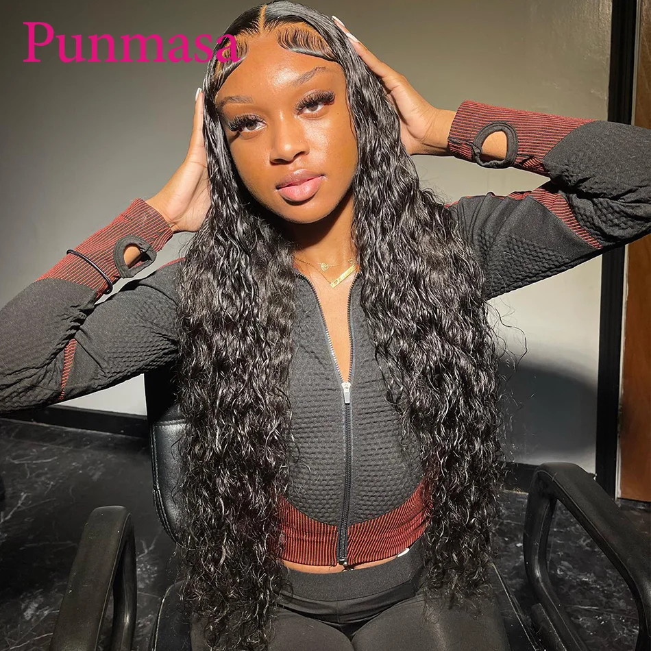 Punmasa Curly Wave Brazilian Coppery Brown 13x6 Lace Front Human Hair Wig Remy 13x4 Transparent Lace Front Wig Glueless 200%