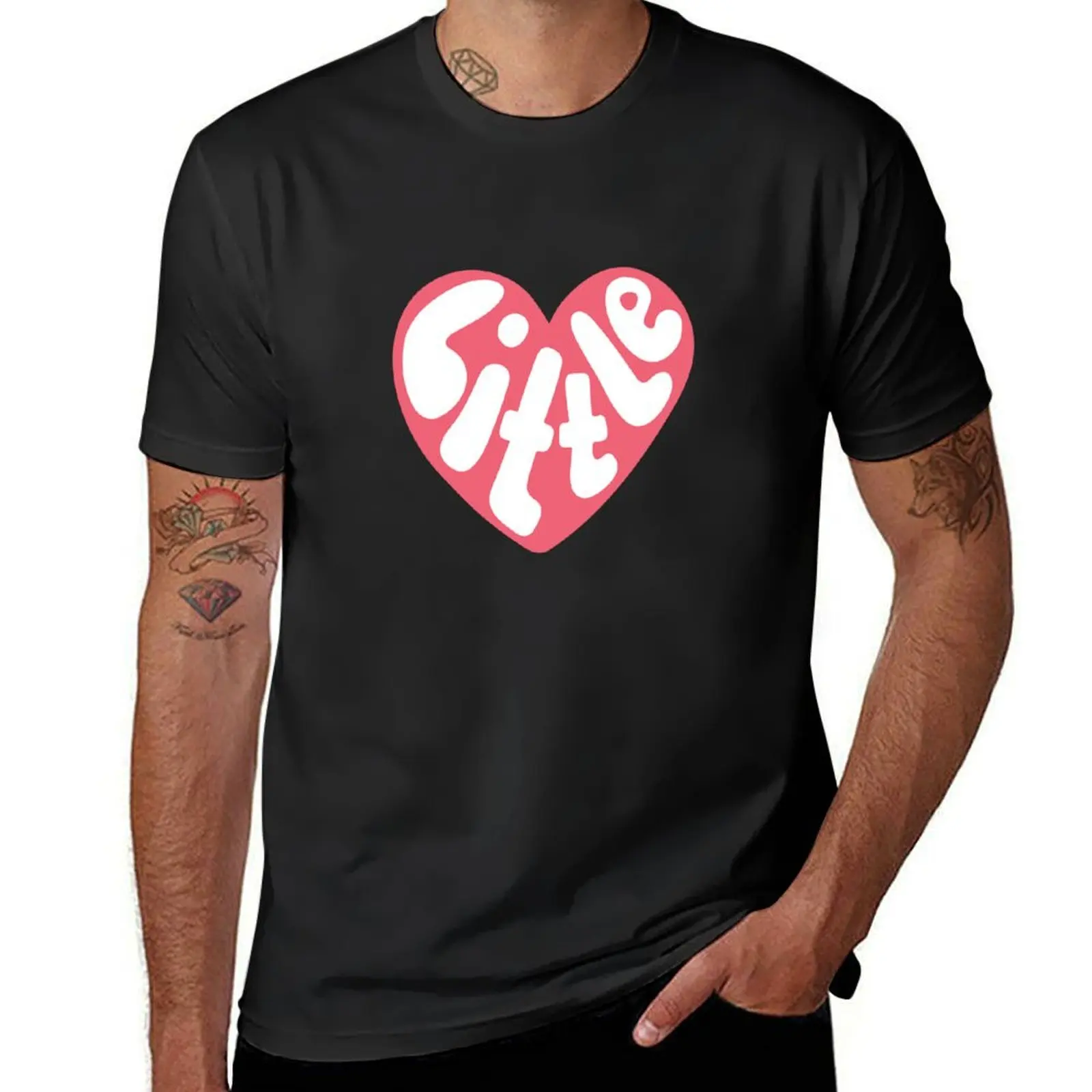 Big Little Sorority Reveal Little Pink Heart T-Shirt customs design your own aesthetic clothes black t-shirts for men