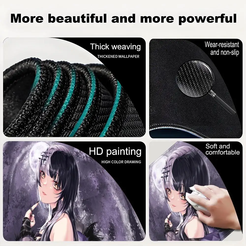 Mouse Pad Gamer Computer Notebook PC Shiori Novella Mousepad Laptop Gaming Accessories Keyboard Pad Hololive Anime Girl Desk Mat