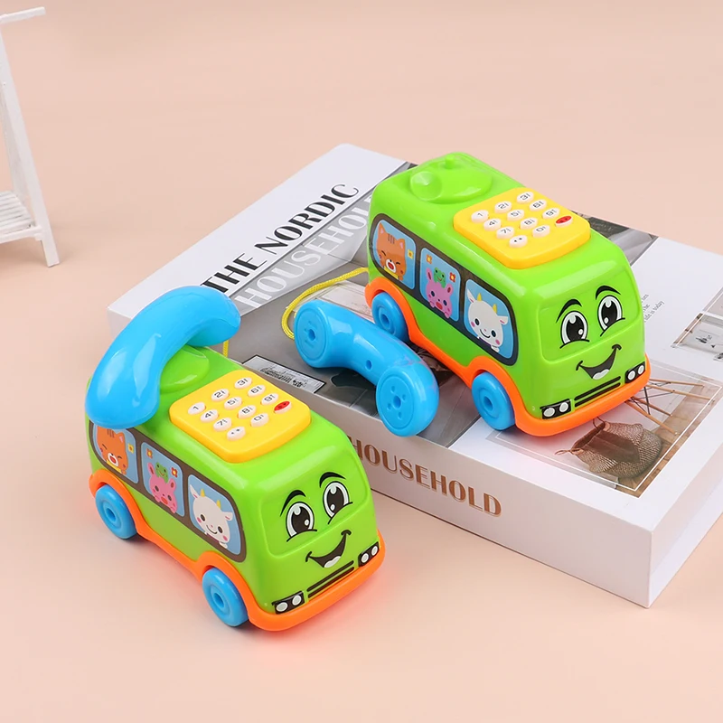 Baby Spielzeug Musik Cartoon Bus Telefon Pädagogisches Entwicklungs Kinder Spielzeug Geschenk Kinder Frühes Lernen Übung Baby Kinder Spiel