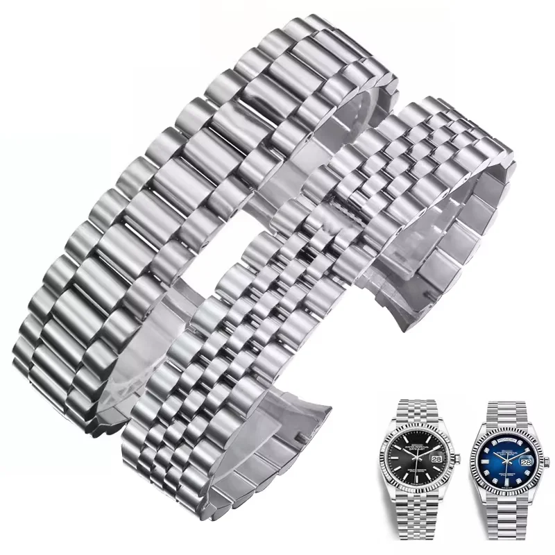 

904L Solid Stainless Steel Watch Accessories Band For Rolex DATEJUST DAY-DATE OYSTERPERTUAL DATE Silver Watch Straps 20mm 21mm