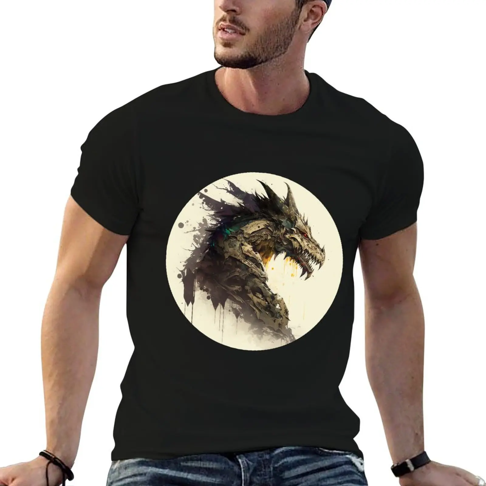 

Xeissos, Dragon T-Shirt printed t shirts for man man t shirt cotton cotton t shirts high quality T-Shirt