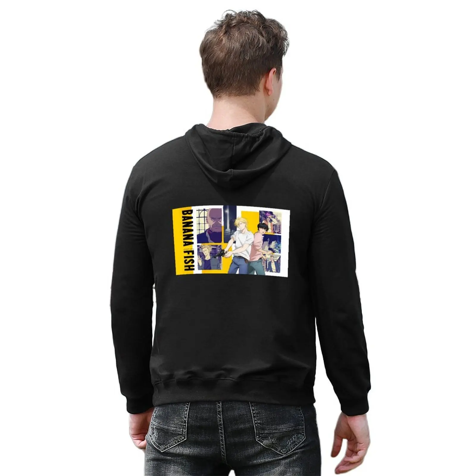Banana Fish Logo Hoodie mens clothes men clothes korean autumn clothes blouse new in hoodies and blouses