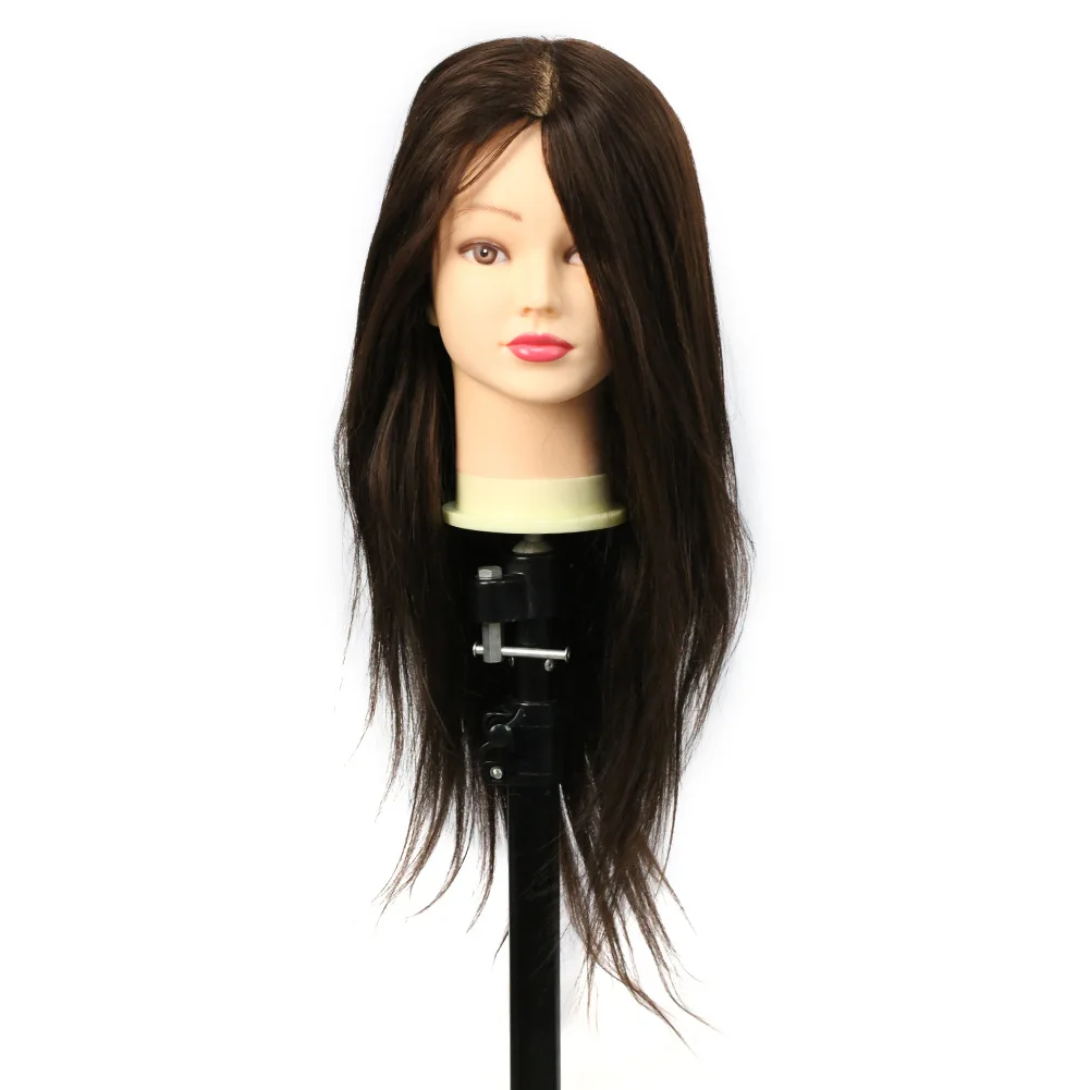 50 Cm / 18 Inches Can Be Cut Blow Roll Hot Roll Mixed Hair Doll Head Mold Hairdressing Head Mold Hairdressing Teaching Head Mold