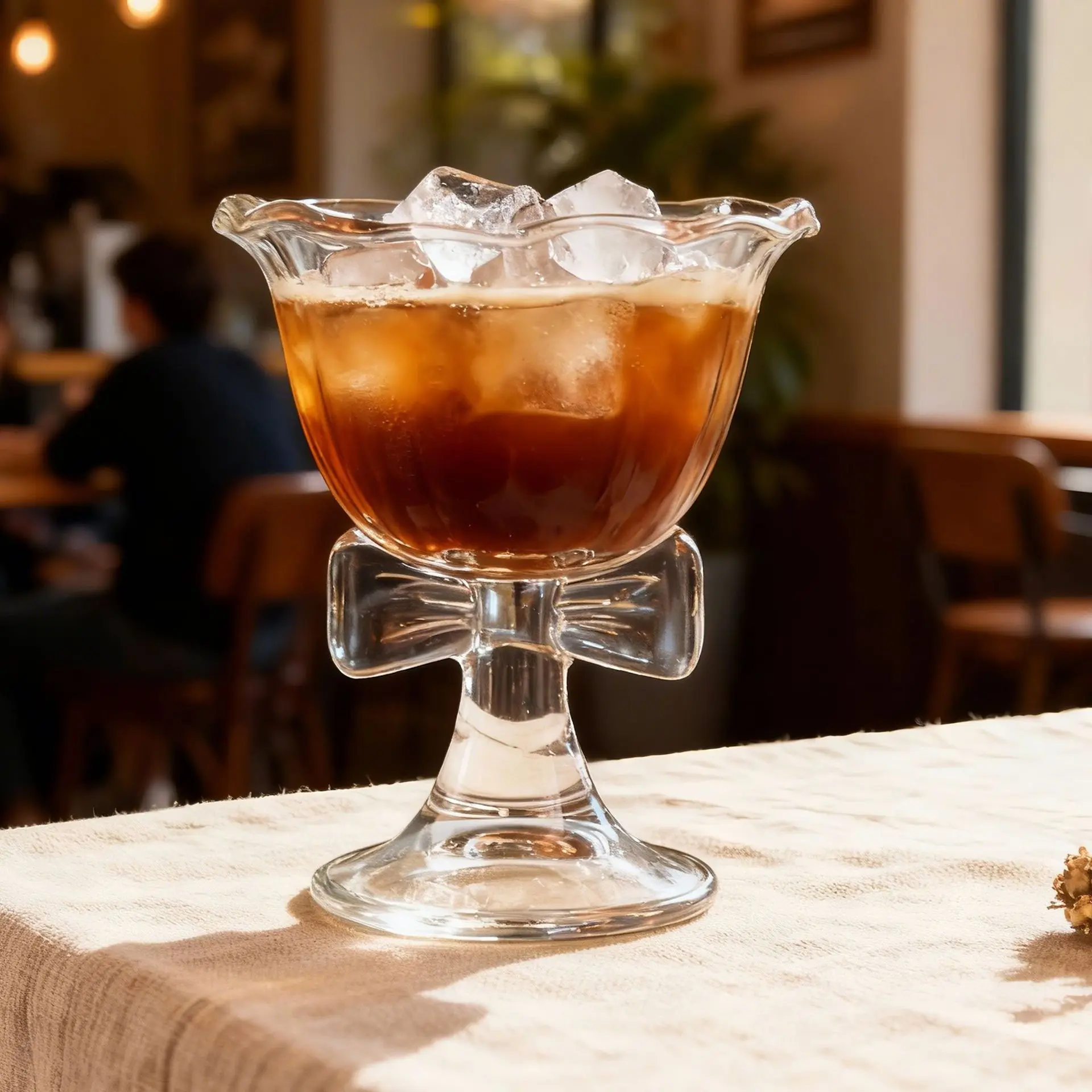 

Чашка для мороженого с бантом, элегантная стеклянная чашка для сока-бабочки, молочного коктейля