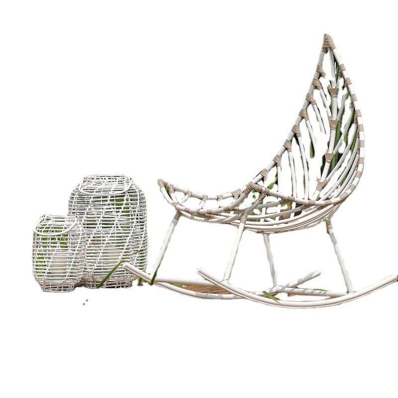 

Villa outdoor furniture bed, Nordic outdoor rattan leisure sofa