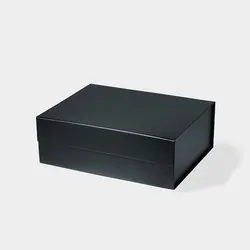 Geotobox-Cajas de Regalo con cierre magnético rígido, 33x25,5x11,5 cm, 13x10x4,52 pulgadas, A4, tamaño profundo, blanco y negro, lujo