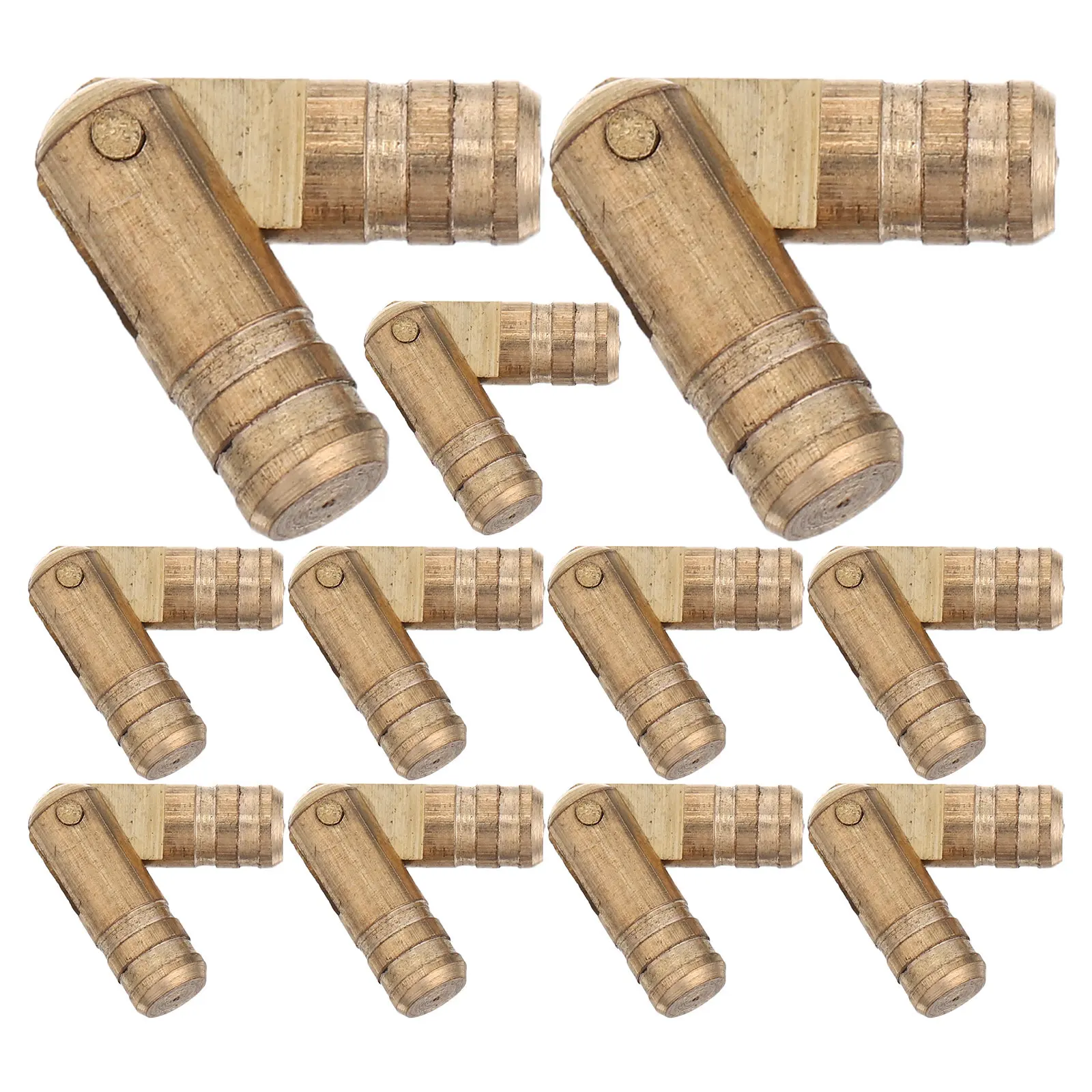 20Pcs Premium Brass Barrel Hinges 20x4mm Concealed Invisible Round Hinges for Small Woodworking Jewelry Making Hidden
