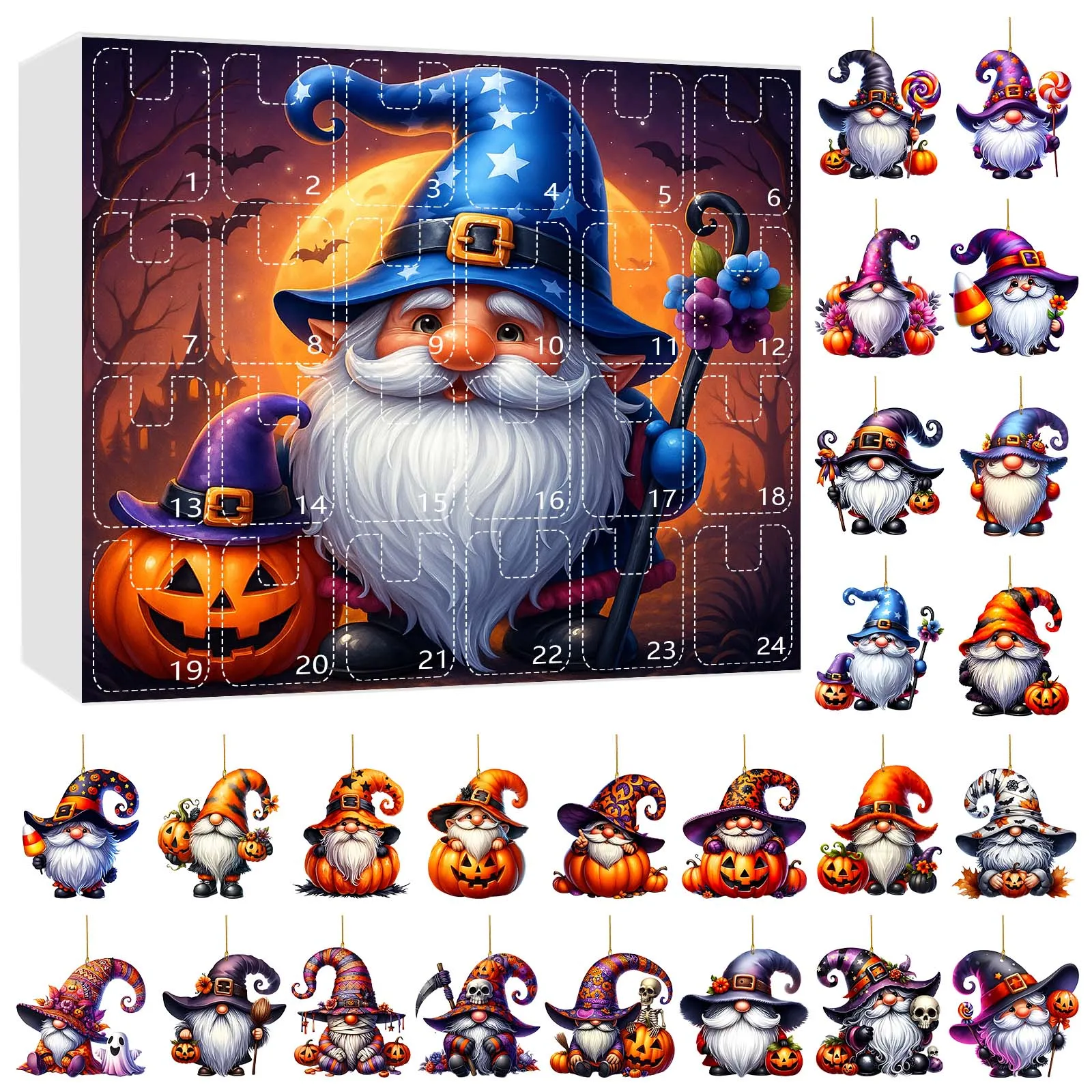 30 Second Sand Timers for Kids 1Set Of Halloween Dwarf Arrival Calendar 24 Day Halloween Countdown A 2D Toy Visual Timer Large