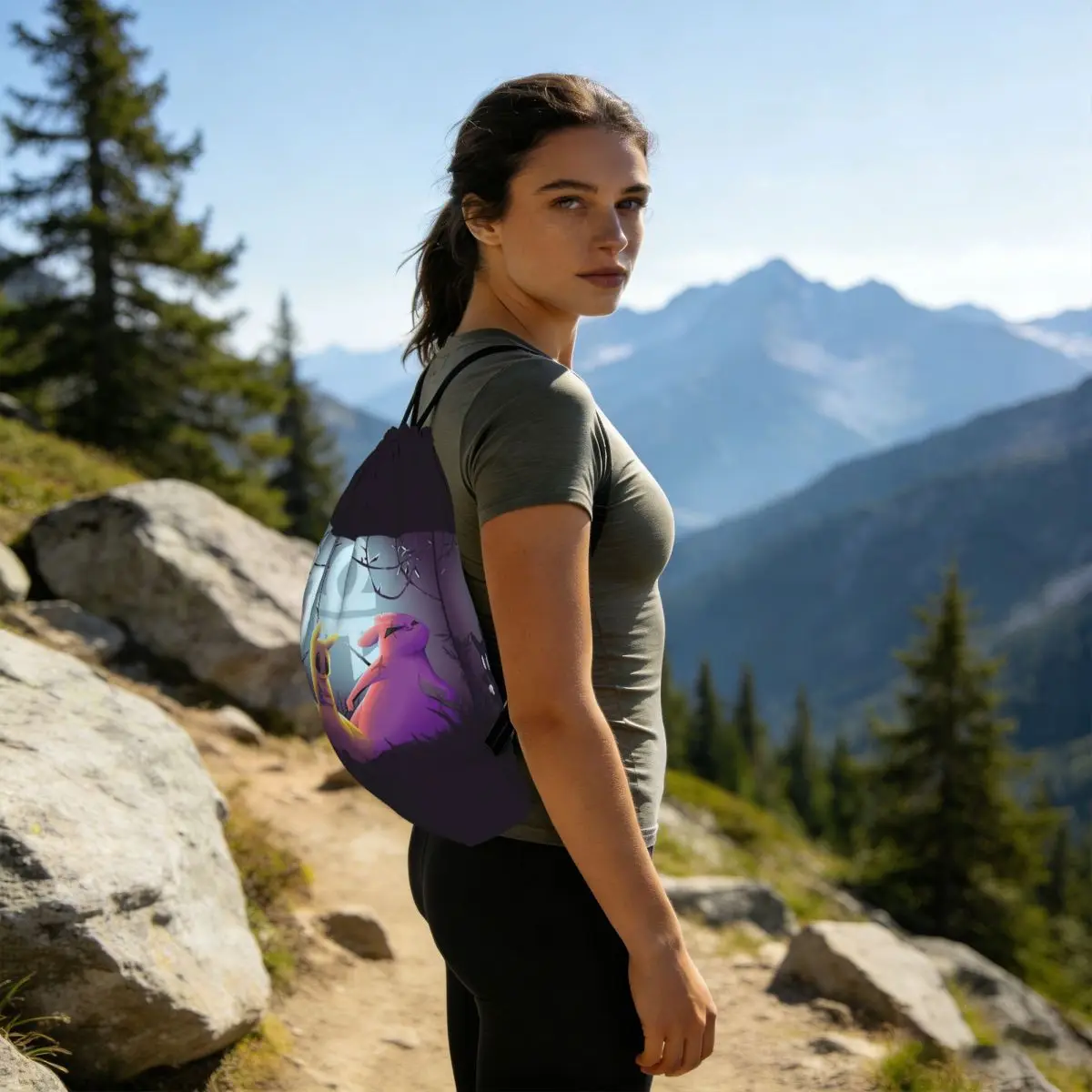 Slugcat Rain World Game Backpacks Fashion Drawstring Bundle Pocket Sports Bag Book Bags for Man Woman Students