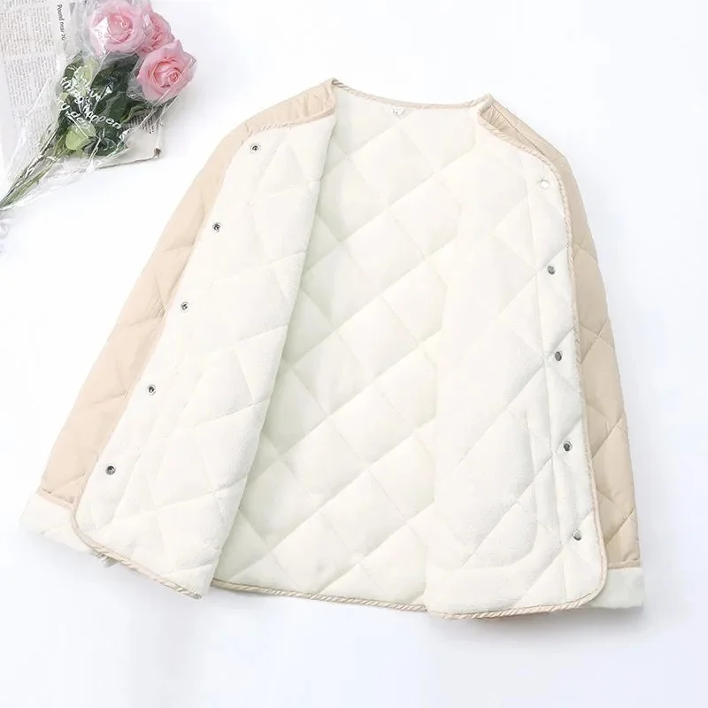 Women Jacket 2025 New Autumn Winter Parkas Female Cotton-Padded Jackets Quilted Light Thin Down Cotton Short Coat Ladies Outwear