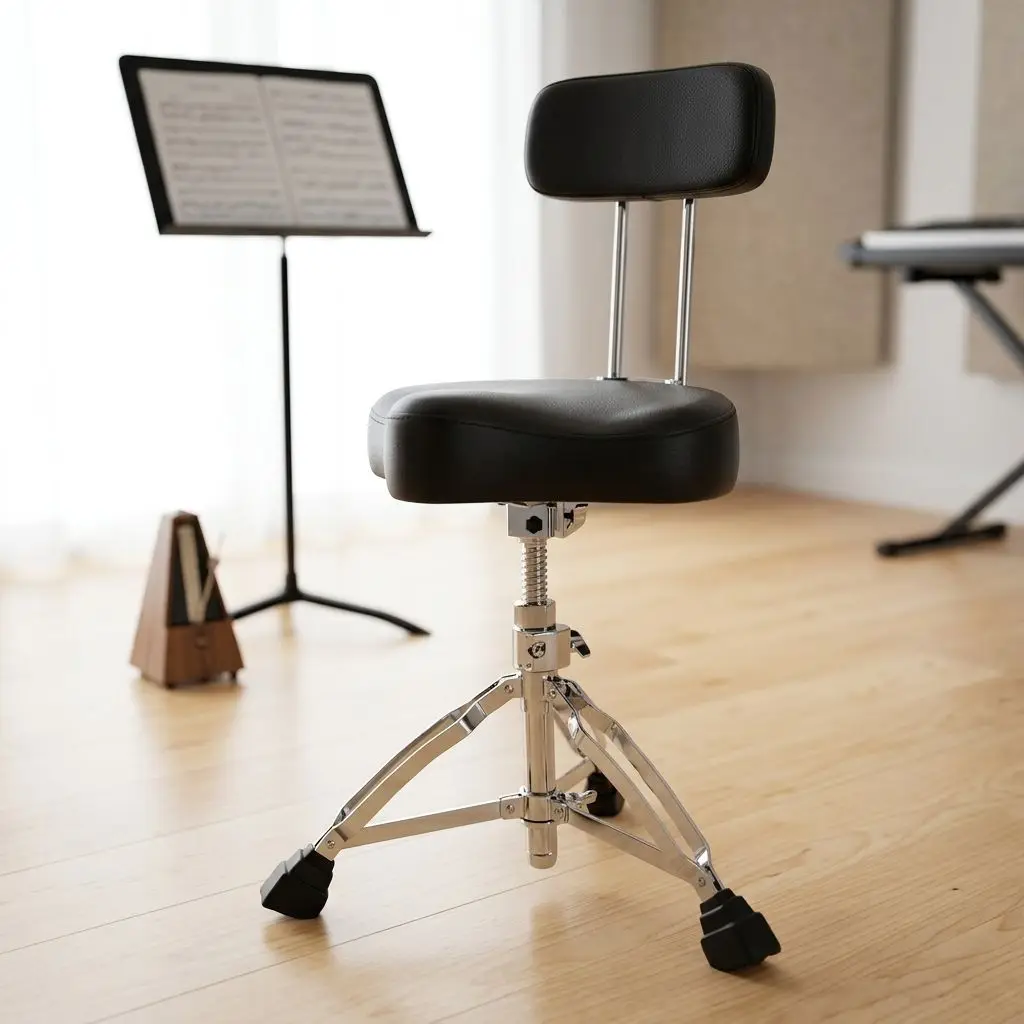 Factory Wholesale Adjustable Drum Throne Heavy-Duty Drum Stool with Comfort Cushion Portable Drum Bench for Drummers