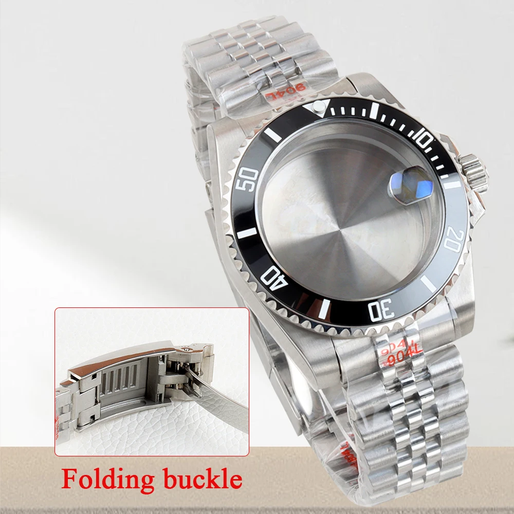 الغوص الياقوت NH35 حافظة 40 مللي متر أزرق/أخضر/أسود السيراميك الحافة صالح NH35 NH36 NH34 الفرعية ساعة حافظة اليوبيل سوار الشريحة مشبك