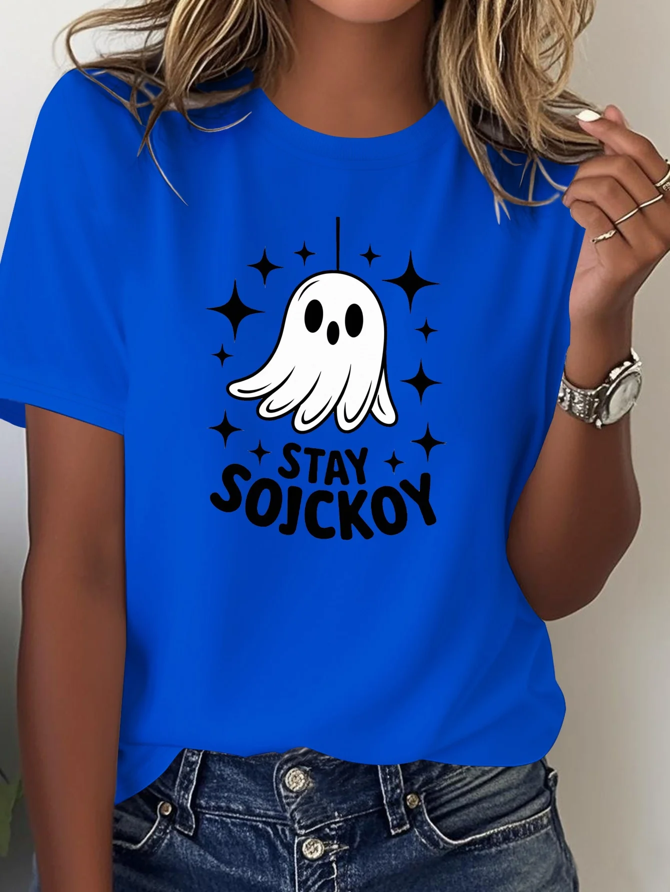 

New Women's T-shirt Plus Size Printed Casual Loose Fashion Short Sleeve T-shirt, Soft Comfortable and Breathable, Outdoor Sports