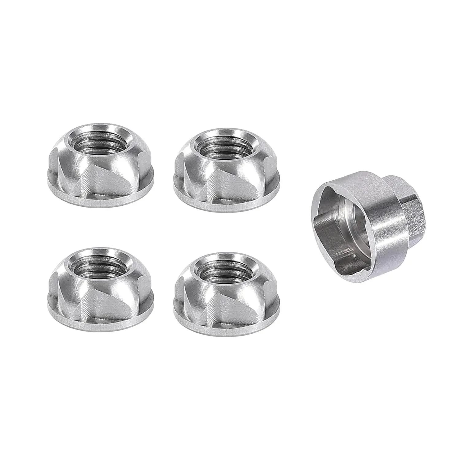 

M8 304 Stainless Steel Security Lock Nuts P1.25 4 Pack with Key for Bike Awning Car Light Bar