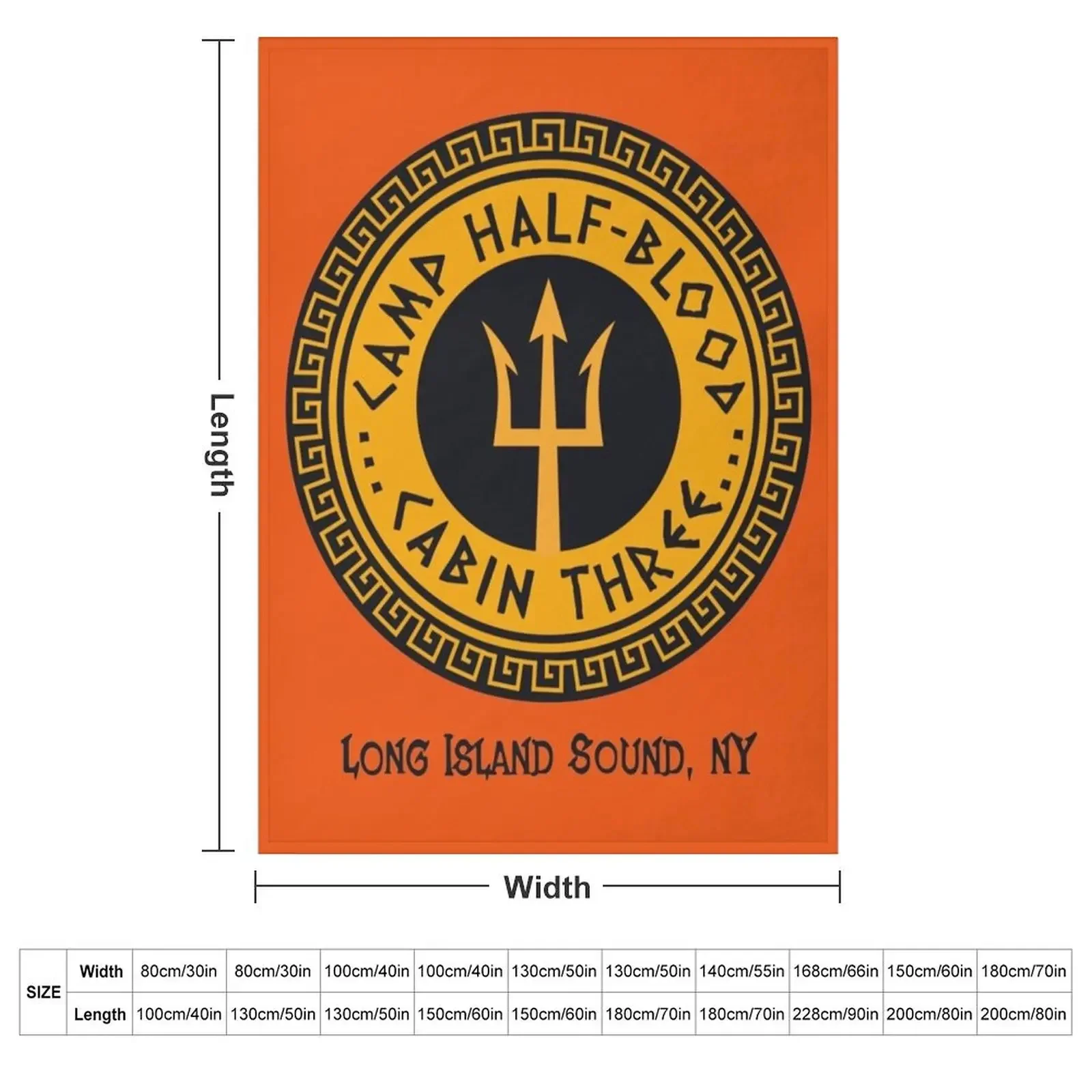 Graphics Authentic Camp Half Blood Long Island Sound Cabin Three Throw Blanket Retros Blankets For Baby Custom Blankets