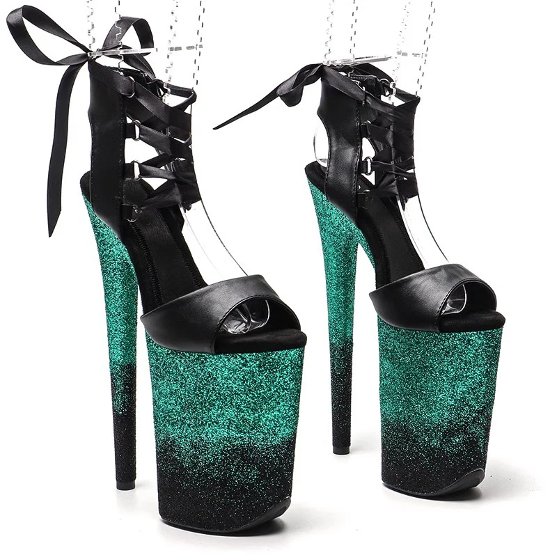 

23CM/9inches Patent PU Upper Women's Platform Sandals Pole Dancing High Heels Shoes Stillelto High Heel Shoes 081