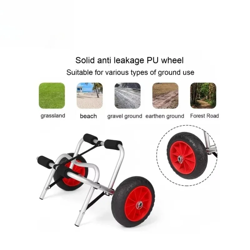 Large Load Bearing Kayak Trolley Cart Portable Kayak Carrier for Fishing Kayak Transportation Outdoor Water Sports