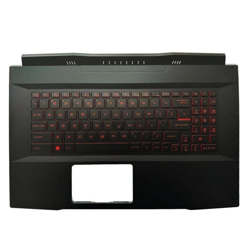 

New For MSI Katana GF76 MS-17L1 MS-17L3 Palmrest Cover Keyboard Full RED Backlit