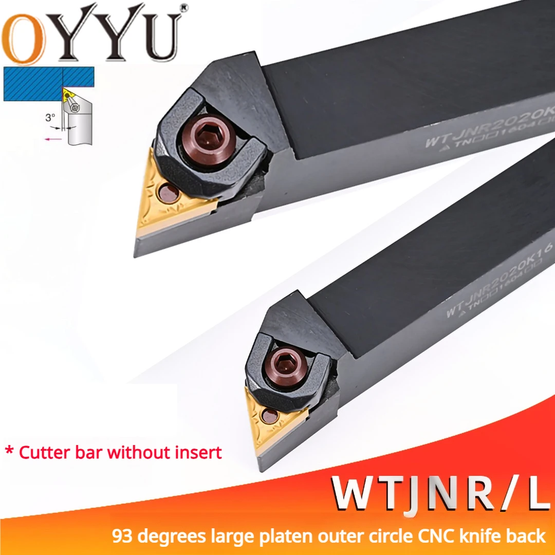 

OYYU 1pcs WTJNR1616H16 WTJNR2020K16 WTJNR2525M16 WTJNR2525M22 WTJNR3232P16 External Tools Holder CNC Shank WTJNR WTJNL WTJNR1616