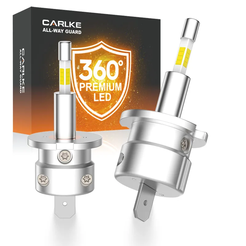 Ampoule de phare LED Carlke H11 H1, remplacement halogène mini 360°, lampe auto H3 H4 H7 H8 H9, ventilateur turbo 1:1, 9005 Hb3 9006 Hb4, éclairage automobile