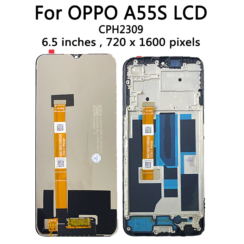 Tela LCD e digitalizador do painel de toque, Oppo A55, 4G, CPH2325