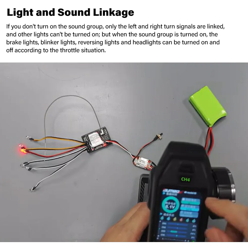 DumboRC 2,4GHz SL7F-ontvanger met Gyro BEC 6V/3A voor alle DumboRC-zenders