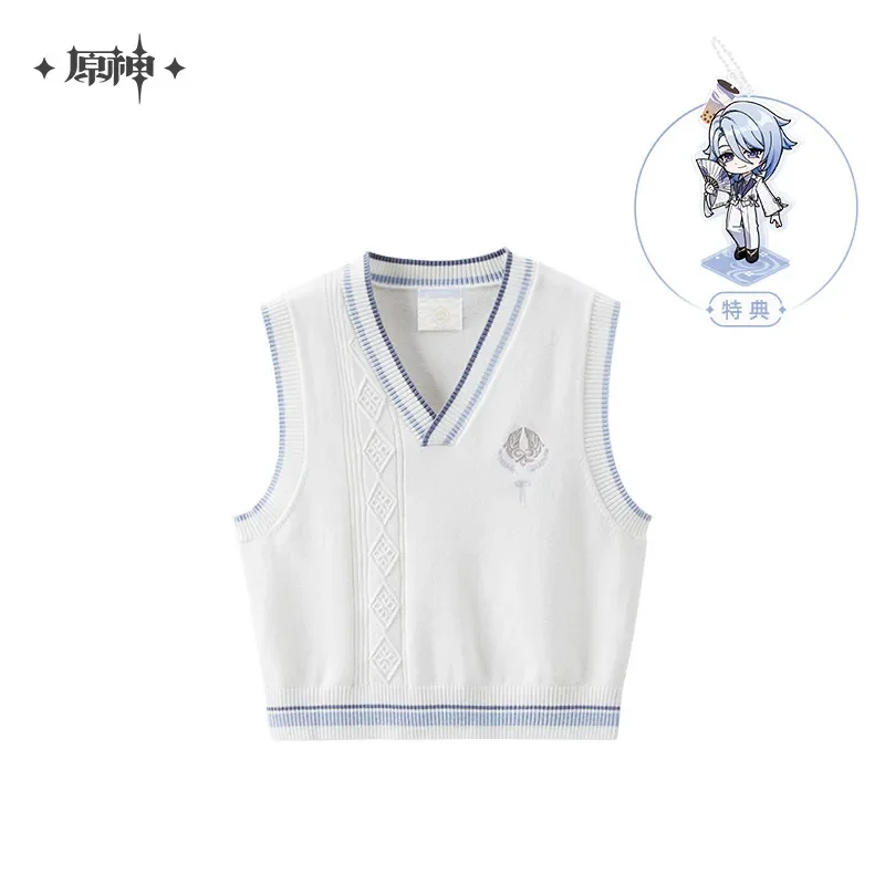 

Оригинальный Mihoyo официальный вязаный жилет Kamisato Ayato Game Genshin Impact Ayato Косплей Костюм Аниме Хэллоуин Ролевая игра Подарок