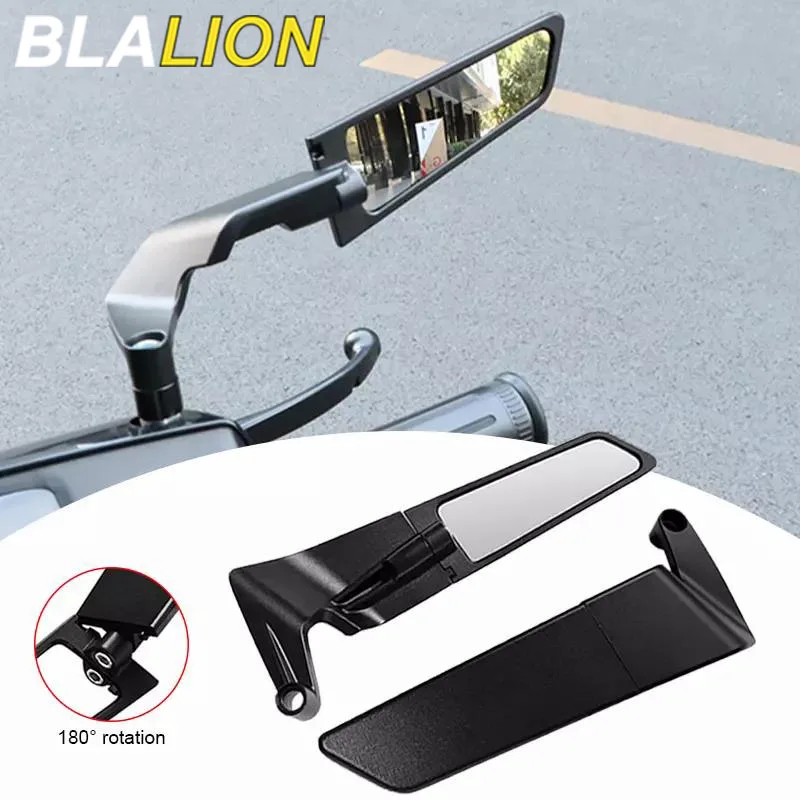 BLALION CNC Wind Wing Motorcycle Rearview Mirror Modification Fixed Wing Rear View Mirror Universal Rotate Adjustable Mirrors