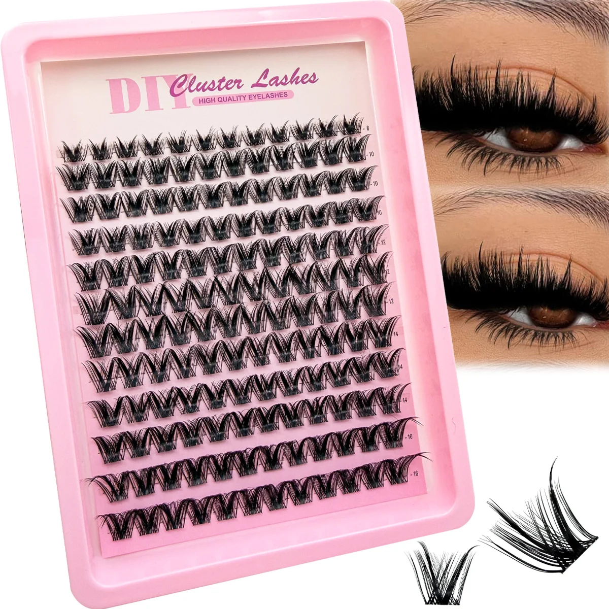 Neue 12-reihige Fairy Eyelash Ball Manga Wimpernbälle 8-16mm Dynamische Wimpernverlängerung Natürliches Aussehen C-Curl Persönliche Wimpern
