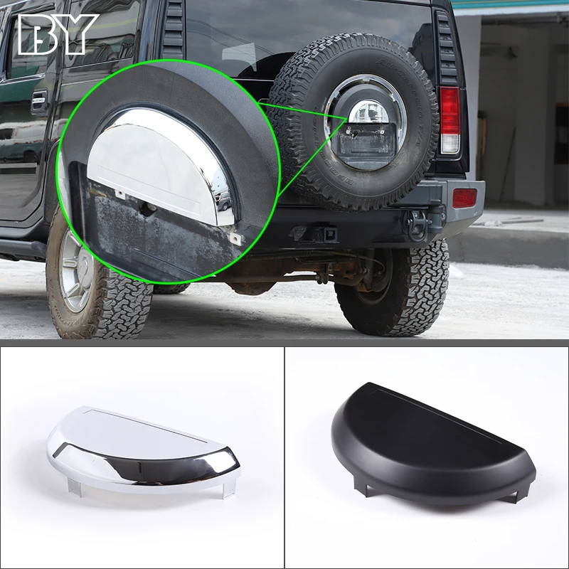 

Car Styling ABS Matte Black Stickers For Hummer H2 2003-2009 Spare Wheel Cover Trim Auto Spare Tires Decoration Accessories