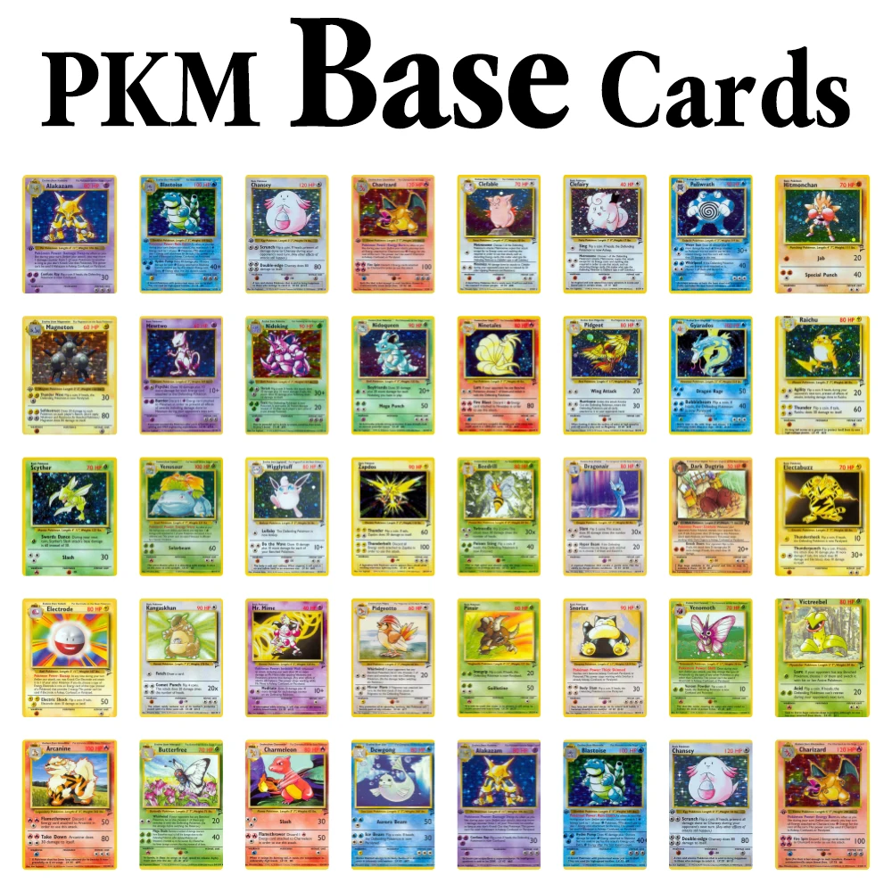 

Основание PKM Proxy Cards PKM Редкая коллекция Alakazam1/Blastoise2/Chansey3/Charizard4/Clefable5/Clefair6 Игрушки Подарки juegos de mesa