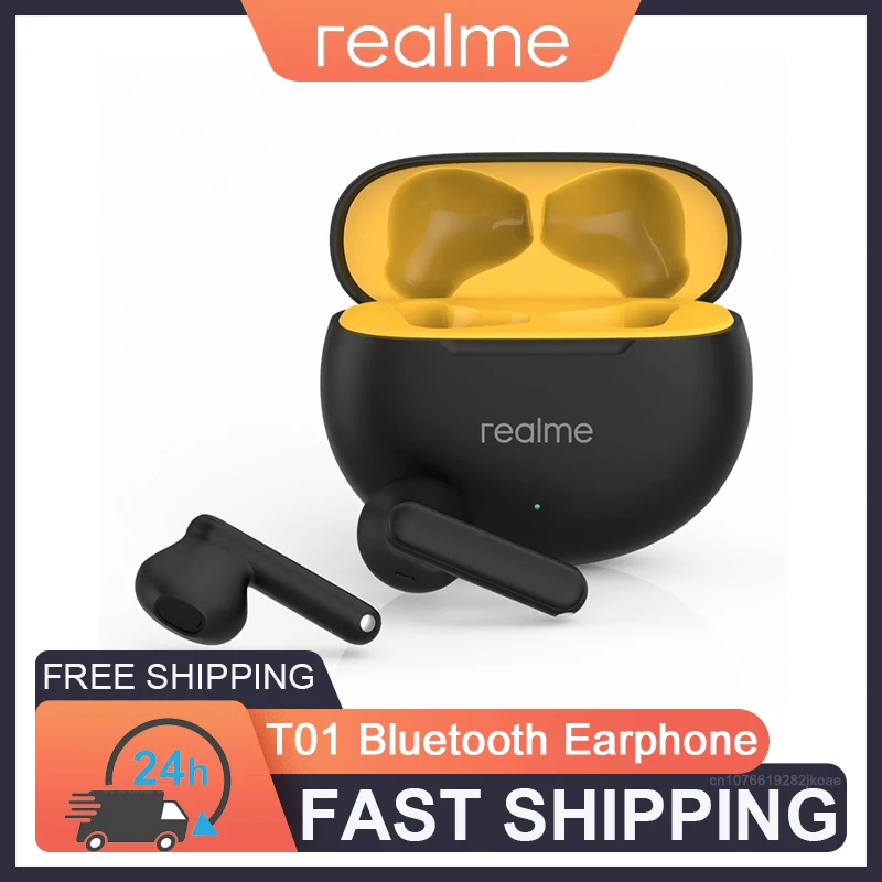 Realme Buds T01 True Wireless Earphones AI ENC Call Noise Reduction Headset Bluetooth 5.4 HiFi Stereo Cycling Headphones 400mAh