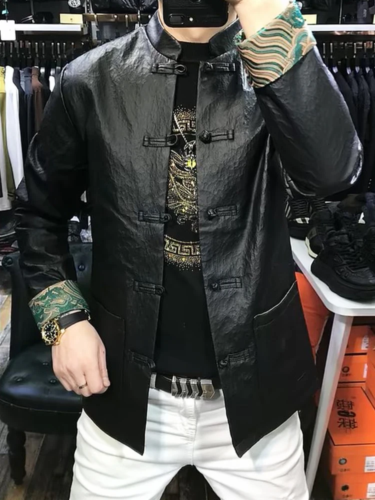 

Мужская повседневная удобная хлопковая куртка с пуговицами, модная, городская, свободного кроя, антистатическая, для весны и осени...