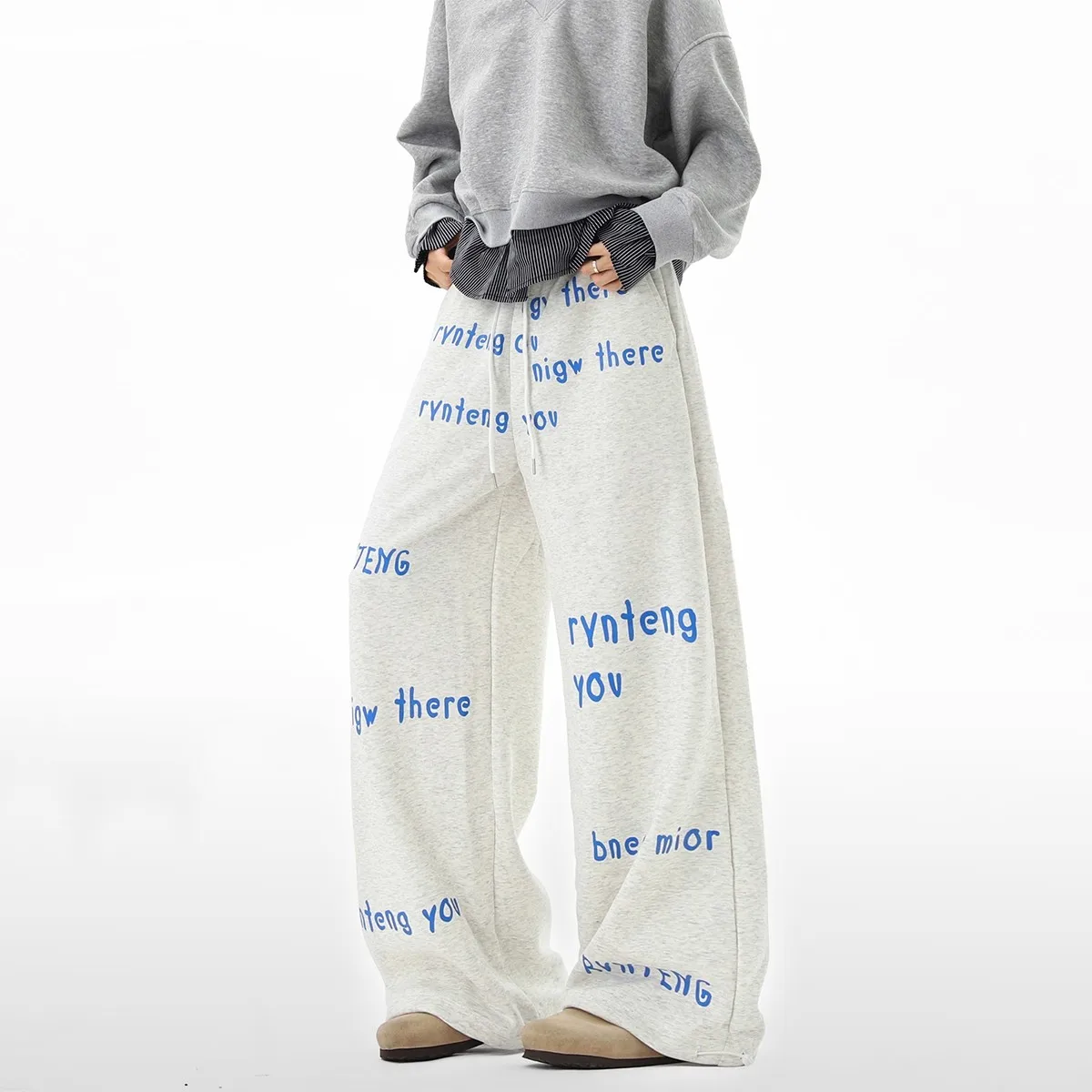 

Американские свободные брюки прямого кроя для мужчин и женщин, повседневные брюки в стиле High Street Fashion, плотные, осенние, длинные