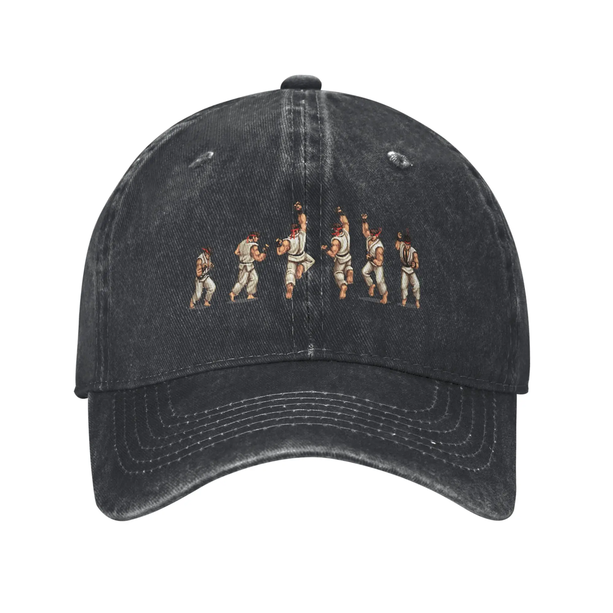 Unisex Streets Fighters RYU Movie 2026 Printed Hat Classic Distressed Denim  Baseball Cap Adjustable