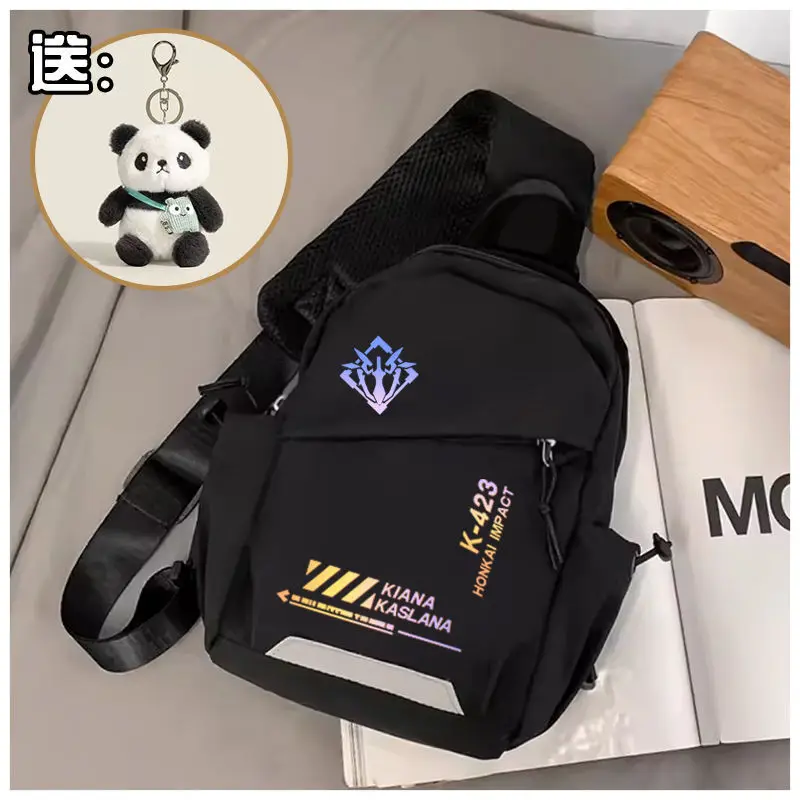 Honkai Impact 3Rd Raiden Shoun Anime Kiana Xinyuan Element Peripheral Sinle Shoulder Unisex Cartoon Chest Student Crossbody A