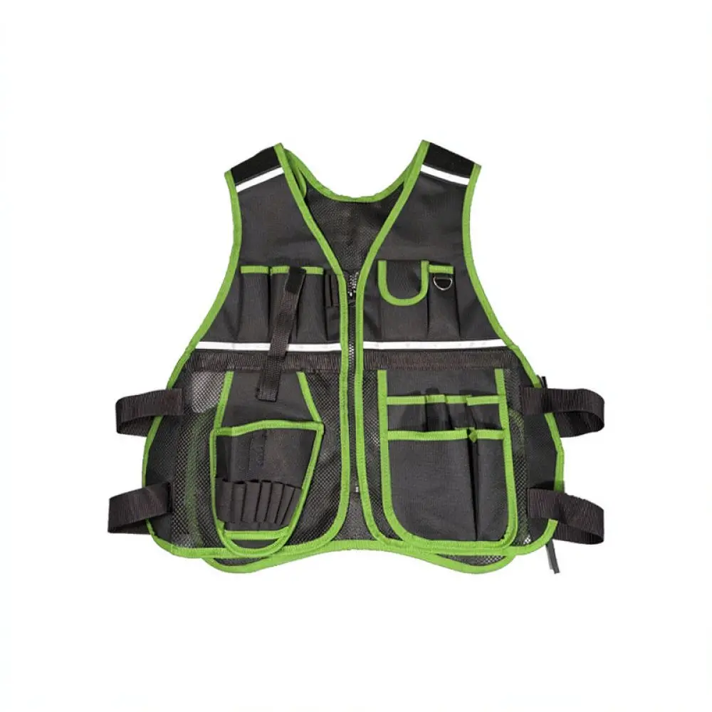 Ergonomic Tool Vest Workwear For Electrician Repairing Carpenter Construction Hardware Organizer Multi Pocket Utility Equipment