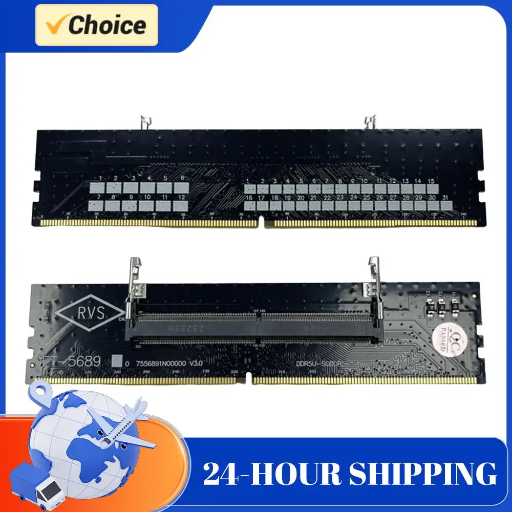

Адаптерная карта DDR5 для подключения ноутбука к настольному ПК, 5-е поколение UDIMM, универсальный разъем для оперативной памяти, аксессуары для компьютеров и ПК