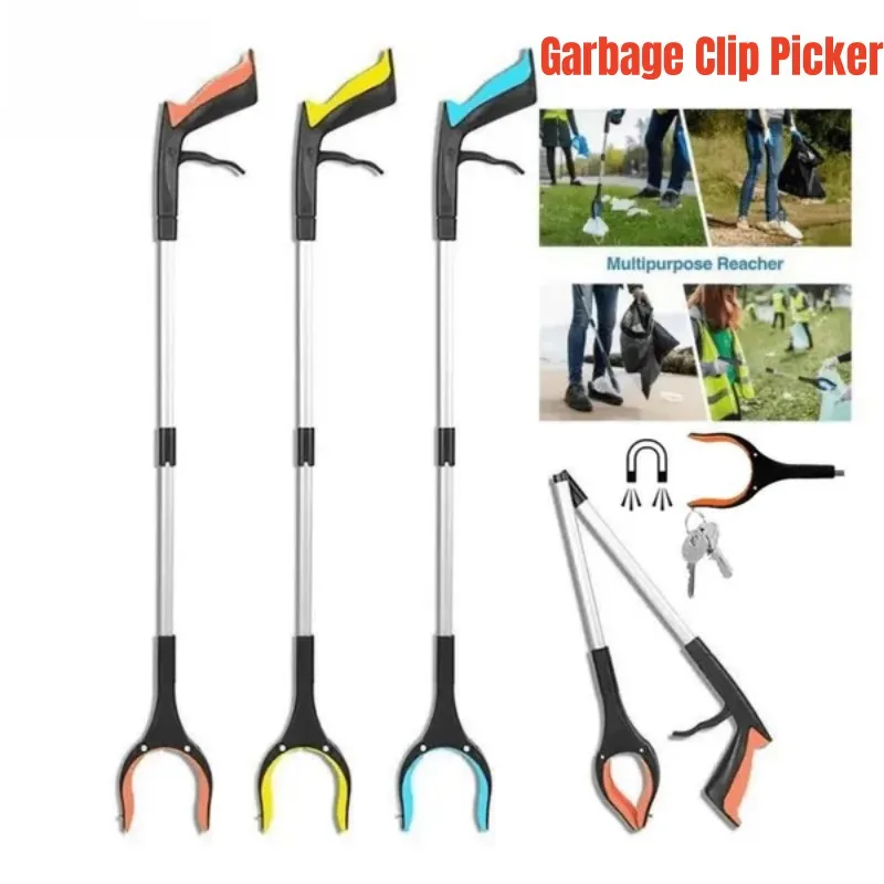 1pc Garbage Picker Grabber With 360° Rotating Clamp Lightweight Heavy Duty Grabber For Seniors 32 Inch Grabber Trash Pickup Tool