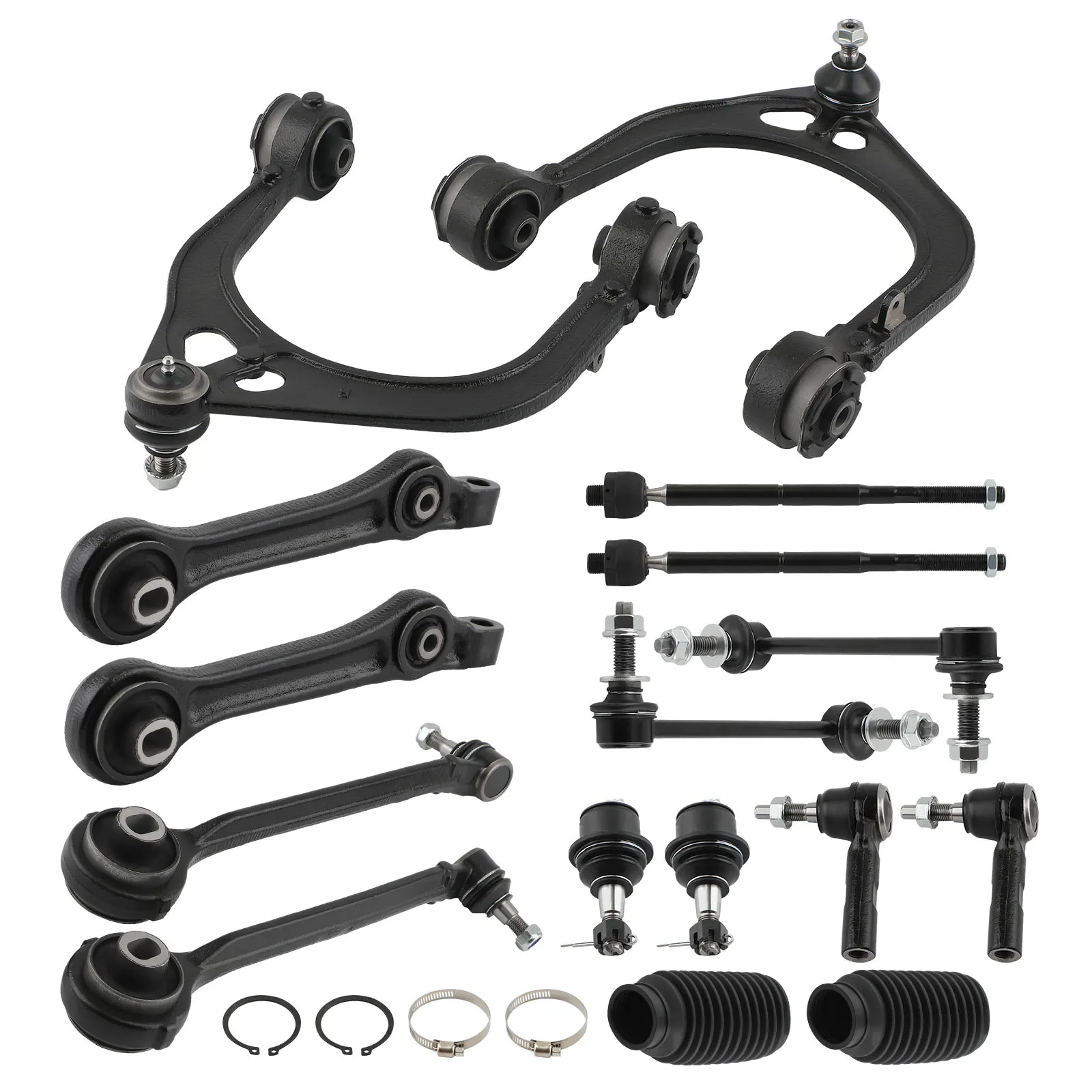 16x Front Control Arms Tie Rods Sway Bar Link Kit for Chrysler 300 2005-2010 RWD