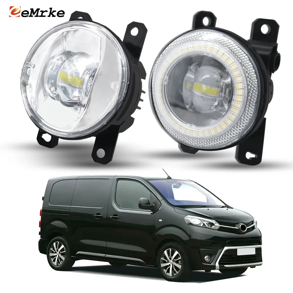 

30W Fog Lights For Toyota Proace 2 Box/ Bus 2016 2017 2018 2019 2020 2021 Upgrade LED Angel Eye Aperture Headlight Accessories