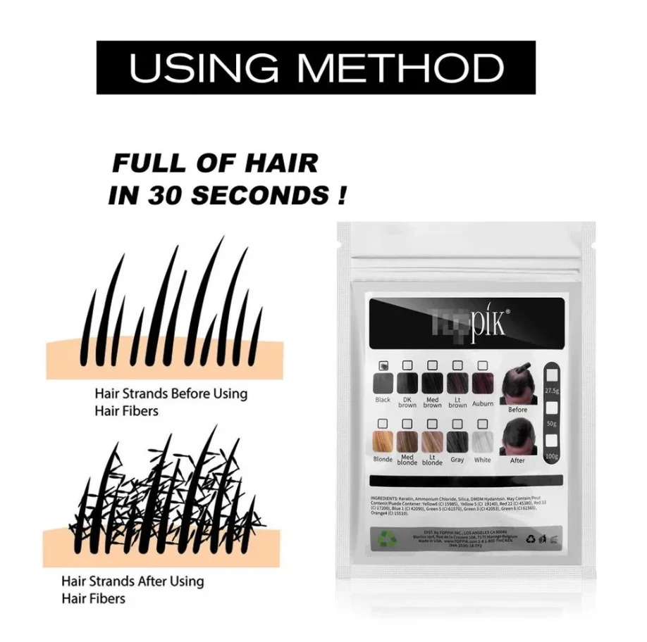 27.5g Hair Building Fibers Hair Growth Keratin Fiber Topic Thickening Spray Hair Loss Products Hair Extension Products