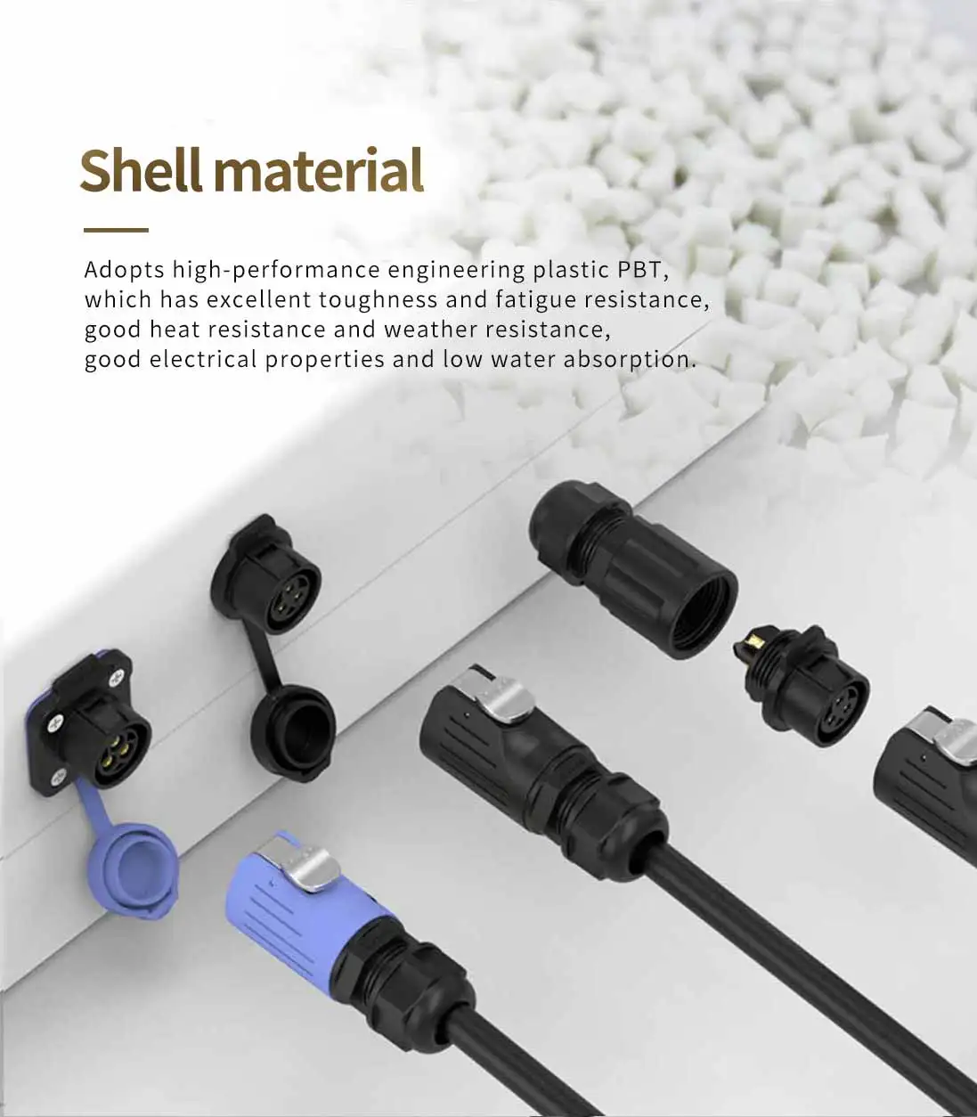 E-WeiChat LP20 IP68 Wasserdichter Runder Hochleistungsstecker 2-12 Pin Stecker + Buchse Schnellverbindung für Industrieautomation – Detail 2