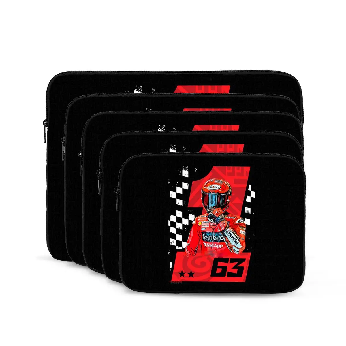 

Pecco Francesco Bagnaia номер 1, флаг GP, сумка для ноутбука, чехол для Macbook Air Pro, противоударный чехол для планшета, сумка