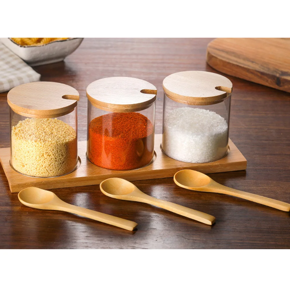 

6pcs Wooden Seasoning Spoons Kitchen Condiment Scoops For Salt Sugar Spice Tea Coffee Small Teaspoon Natural Wood Utensils
