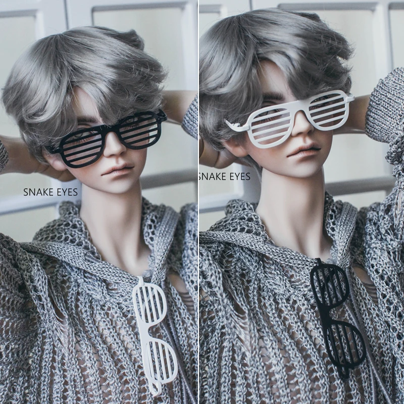 BJD Doll Accessories 1/3 Black/White Fashion Glasses Uncle DD Metal-framed sunglasses SD17/POPO68/SOOM Photography Photo Props