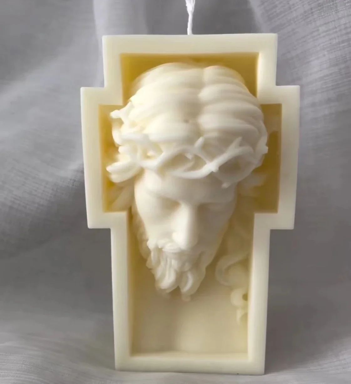 2D/3D Jesus Cross Statue Silicone Mold Unique Bust Sculpture Soy Wax Candle Mould Greek Mythology resin mold  gypsum mould