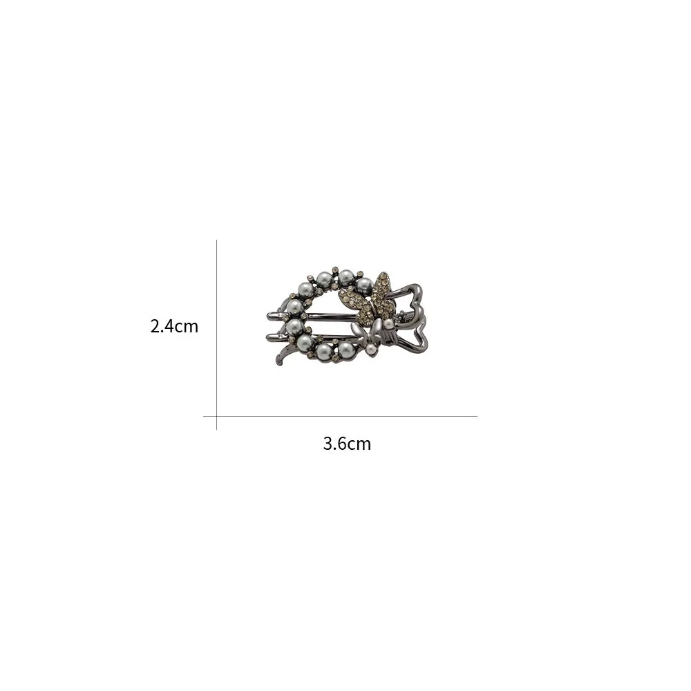 Épingles à cheveux papillon en perles et strass, griffes de luxe, tempérament queue de cheval, accessoires pour cheveux à la mode pour femmes, nouvelle collection