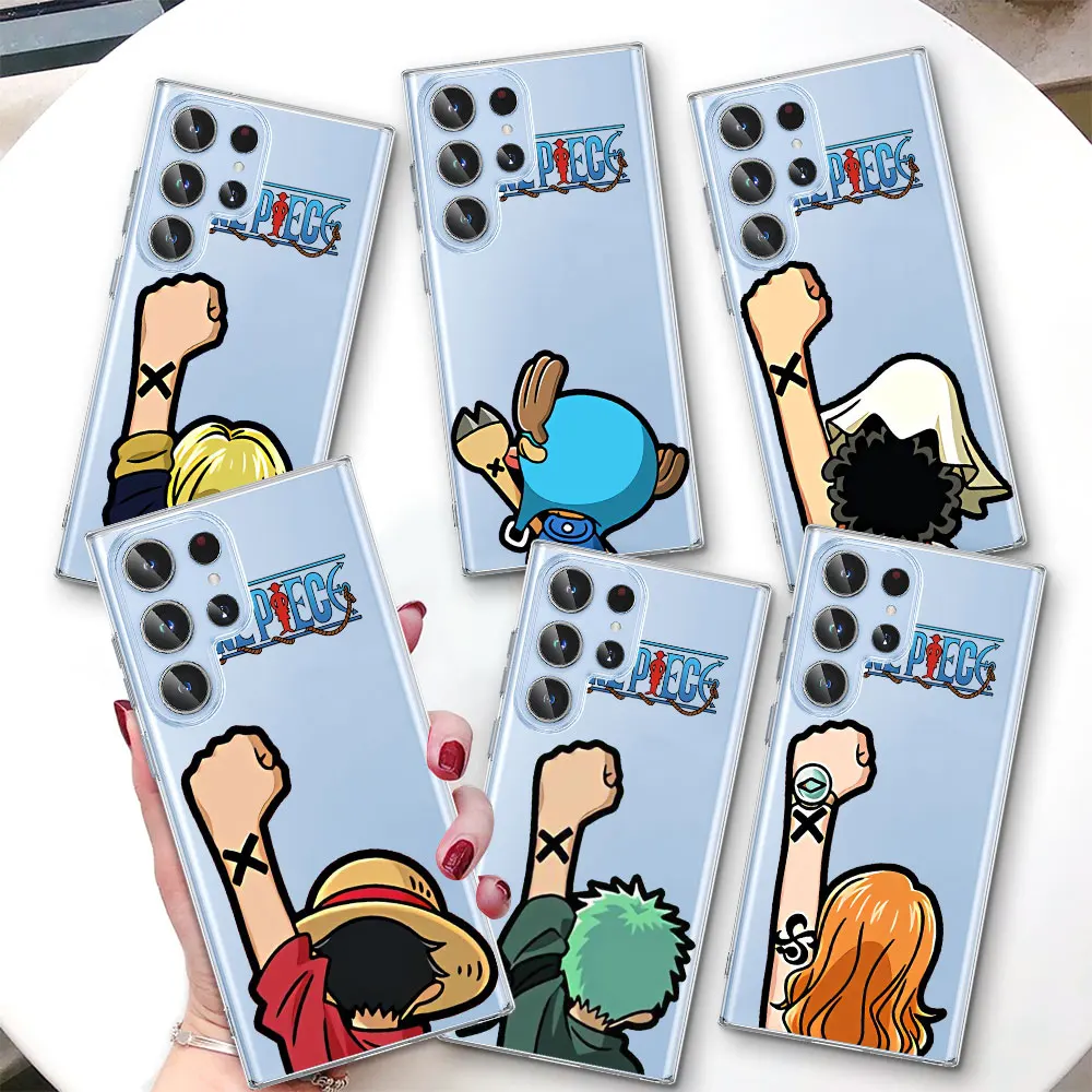 

Чехол Luffy One Piece Zoro для Samsung Galaxy S25 Edge S22 S23 S24 S20 Ultra S21 FE S10 Plus, прозрачный чехол из ТПУ для телефона